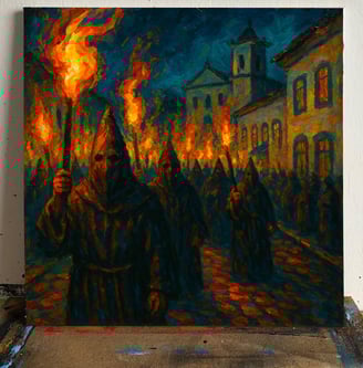 Procissão do Fogaréu, patrimônio cultural da Cidade de Goiás desde 1745.