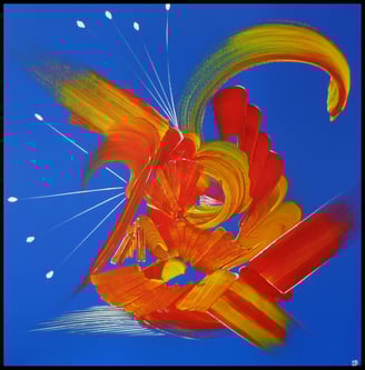 Ballade bleue | tableau abstrait
