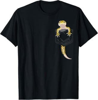 Cute Lizard Reptile Leopard Gecko Pocket Gifts Men Women Kid T-Shirt