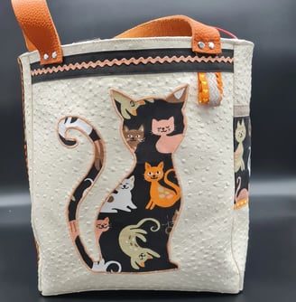 Création de motifs appliqués chat en tissu
