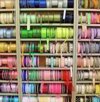 Ribbons on the rack