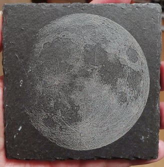 Untersetzer mit Mondfoto