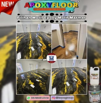 Epoxy lantai motif marmer
