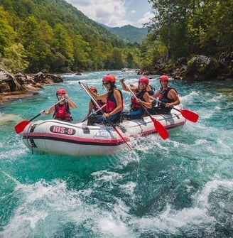 Fun time for guests on Rafting Neretva