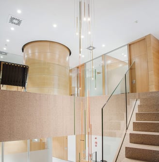 Contemporary architecture at Bernabeu fertility clinic in Spain