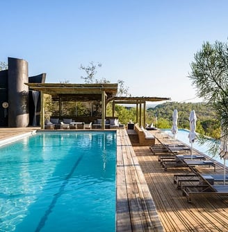 Piscina do hotel Singita Kruger na África do Sul
