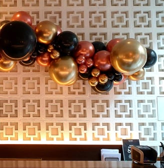 balloons garland for Hilton hotel London