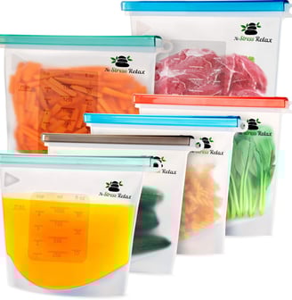 No Stress Relax Reusable Silicone Bags