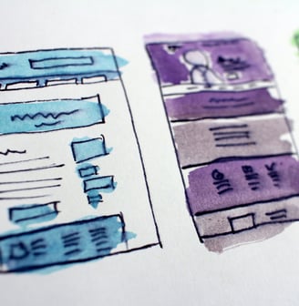 Brainstorm e criação de layout para website
