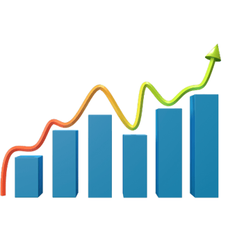 a colorful bar chart chart showing the growth of a chart of the growth of a