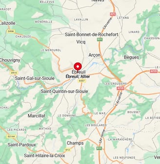 Carte situer Ebreuil