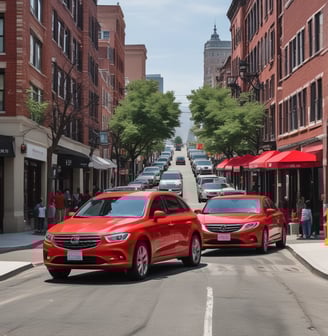 woman in beige coat riding red bicycle during daytime