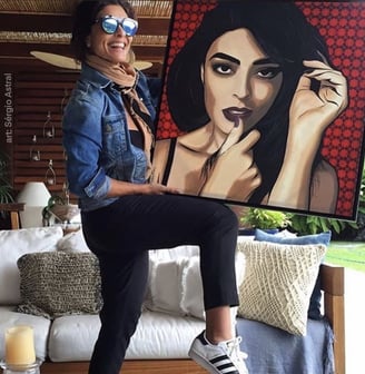Juliana Paes, Sérgio Astral, quadro personalizado, pop-art, arte moderna