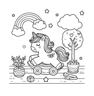 unicorn toy coloring sheet