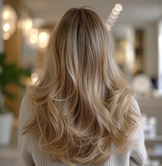 coastal woman showing hair extension and beautiful coloring, fantastic result by Cris Almeida