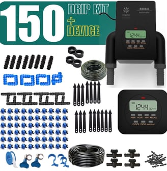 irrigator digital automatic garden timer with 150 plants drip irrigation kit