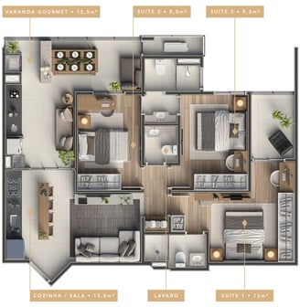 Planta 88m²