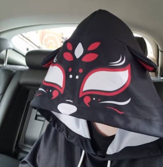 Kitsune Fox Hoodie With Ears
