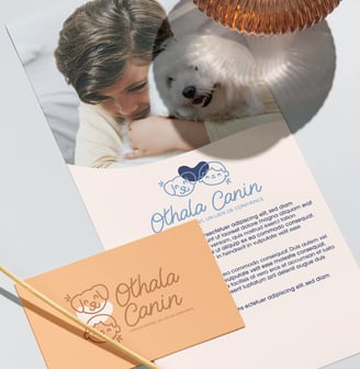 Mise en situation (mockup) pour l'entreprise Othala Canin