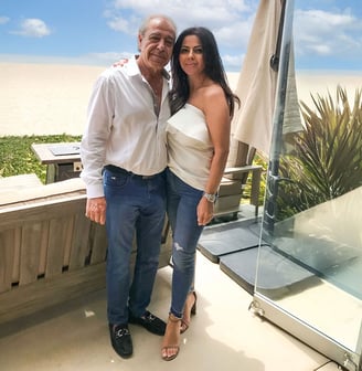 Sigal, founder of Solo Home Decor, with her father—whose craftsmanship first inspired her passion.