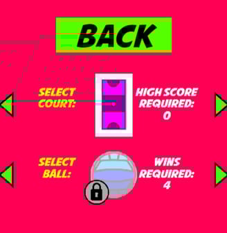 Unlock different courts and balls