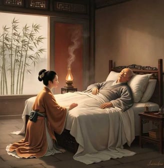 Lệ Thánh Hoang Hậu Bên Cha Quốc chẩn Trong Chùa Tư Phúc