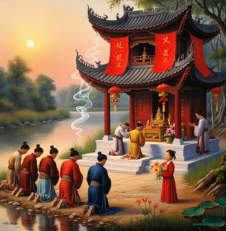 Dân Làng Tế Lễ Nguyễn Thị La Tại Đền Bà Chúa Mái