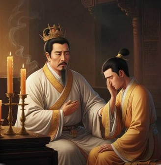 Vua Trần Thánh Tông khuyên nhủ con trai nhận ngôi thái tử