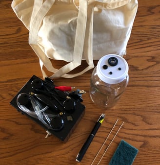 Our "Little Black Box with Dual Switches Kit" small-particle colloidal silver production kit