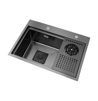 Kitchen sink with cupwasher