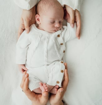 Lincolnshire newborn session in natural light studio
