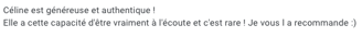Temoignage client Céline folly therapie lille