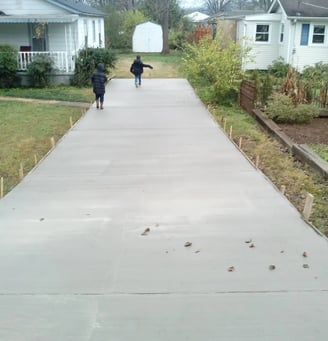 long concrete driveway concrete contractors huntsville al