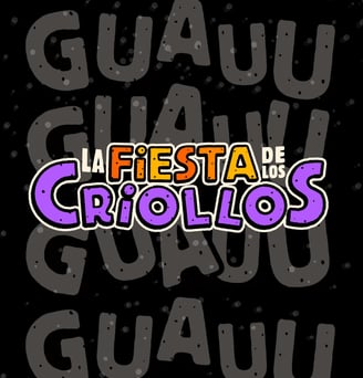 un cartel con las palabras "La fiesta de los criollos"