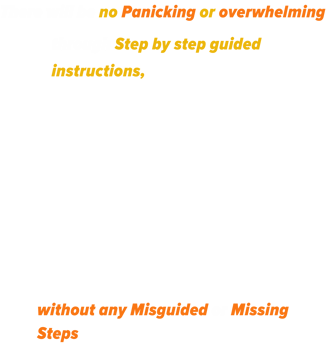 There will be no Panicking through Step by step guided instructions, without any Misguided steps