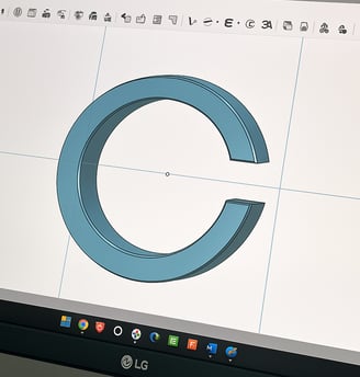Diseño técnico en CAD de una abrazadera circular personalizada para impresión 3D