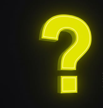 a question mark mark on a black background