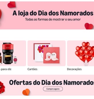 ofertas para o dia dos namorados