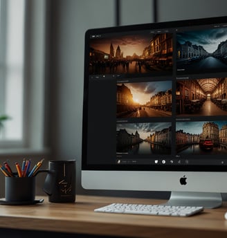 a computer monitor screen showing a desktop computer screen