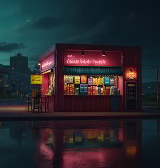 a storefront of a coffee shop with a neon sign that says coffee shop