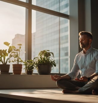Méditation matinale inspirée de Marc Aurèle en entreprise moderne