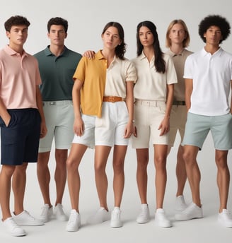 Two mannequins are dressed in casual, eclectic outfits, one wearing a hat and a dark cloak-like garment, while the other sports a bucket hat and a patterned shirt. A large block with bold letters spells out 'FASHION REVOLUTION CHIC' and includes a recycling symbol, suggesting a focus on sustainable fashion. Soft lighting and reflections from the glass create a modern, stylish ambiance.