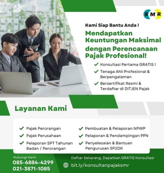 Poster Jasa Konsultan Pajak Terdekat di Bekasi - SMR Konsultan Pajak Profesional