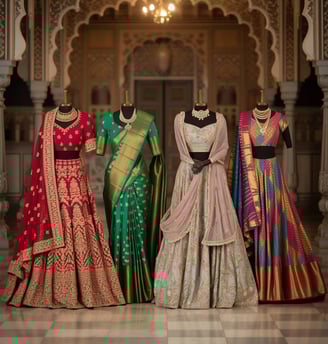 a group of women's dresses and dresses on display