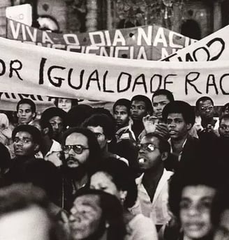 Fundação do Movimento Negro Unificado, 1978 Foto: Jesus Carlos / Divulgação: Folha de São Paulo