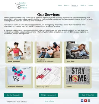 Hamilton Health's New services page