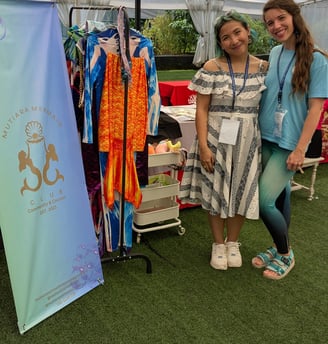 Imela and Corinna meeting the first time at the Jakarta convention in 2025