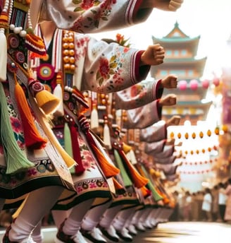 Cultural performances at Harbin ice festival, featured on MyTripJunction.com travel blog.