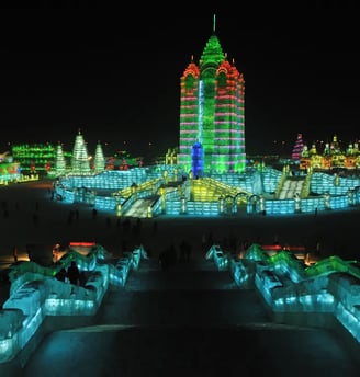 Zhaolin park Ice Lantern fair, Harbin, featured on MyTripJunction.com travel blog.