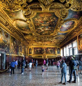 a room in Doge`s Palace Venice